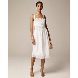 J.Crew Philomena Midi  dress in cotton poplin NWT Size Small S